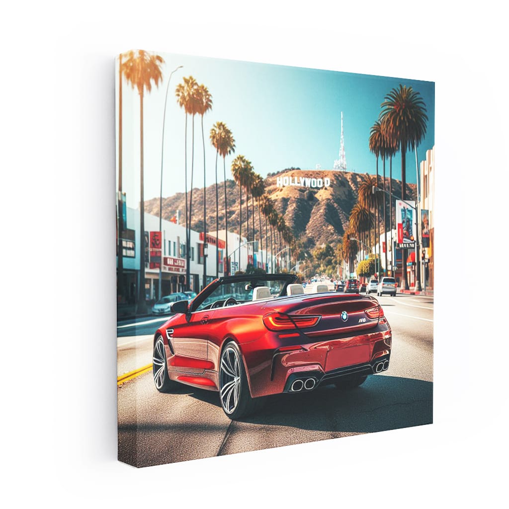 Bmw M6 Red Los Angeles Wall Art