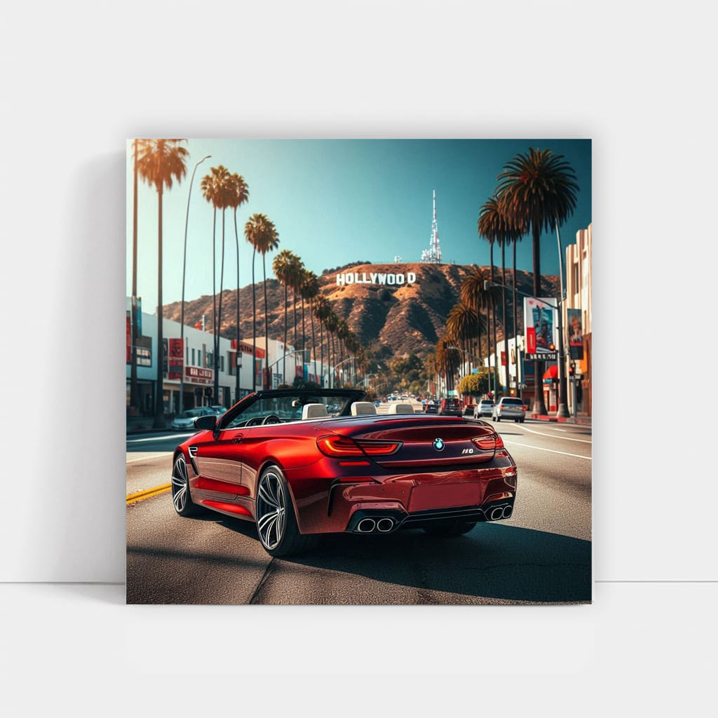 Bmw M6 Red Los Angeles Wall Art