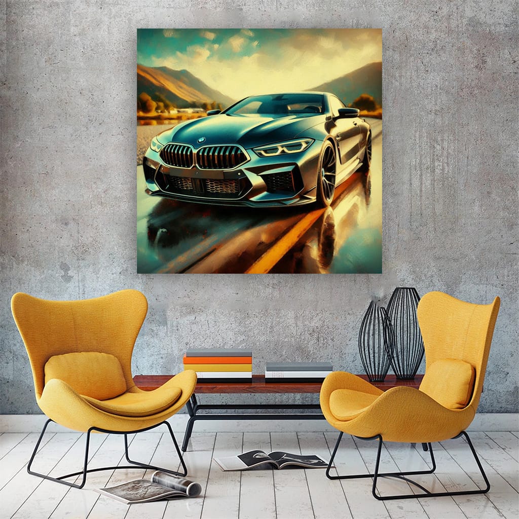 Bmw M8 Impressionism Wall Art