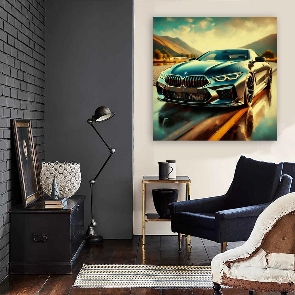 Bmw M8 Impressionism Wall Art