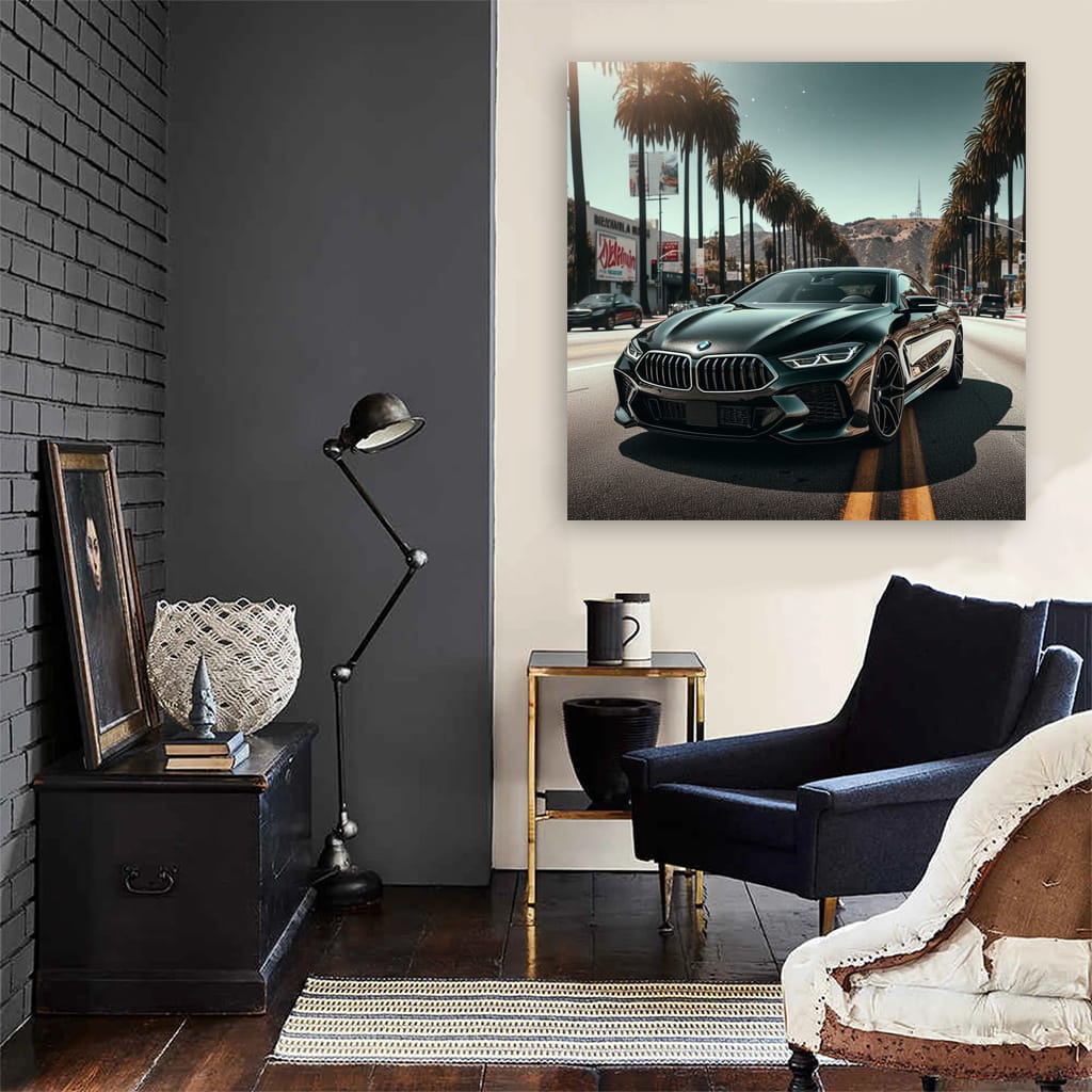 Bmw M8 Los Angel Wall Art