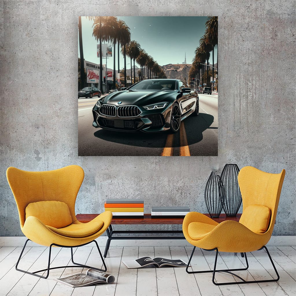 Bmw M8 Los Angel Wall Art