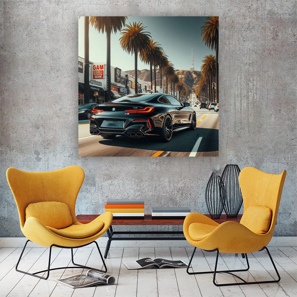 Bmw M8 Los Angeles Wall Art