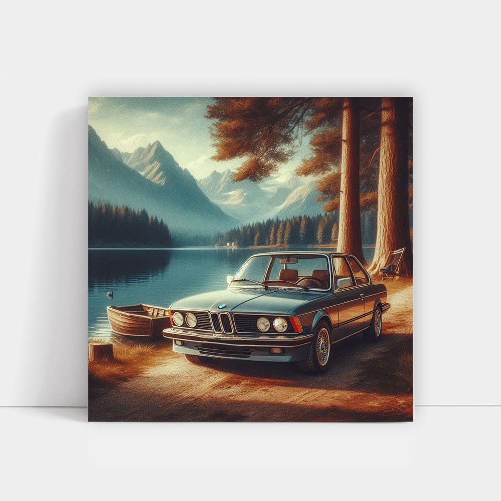 Bmw Old Coupe La Wall Art