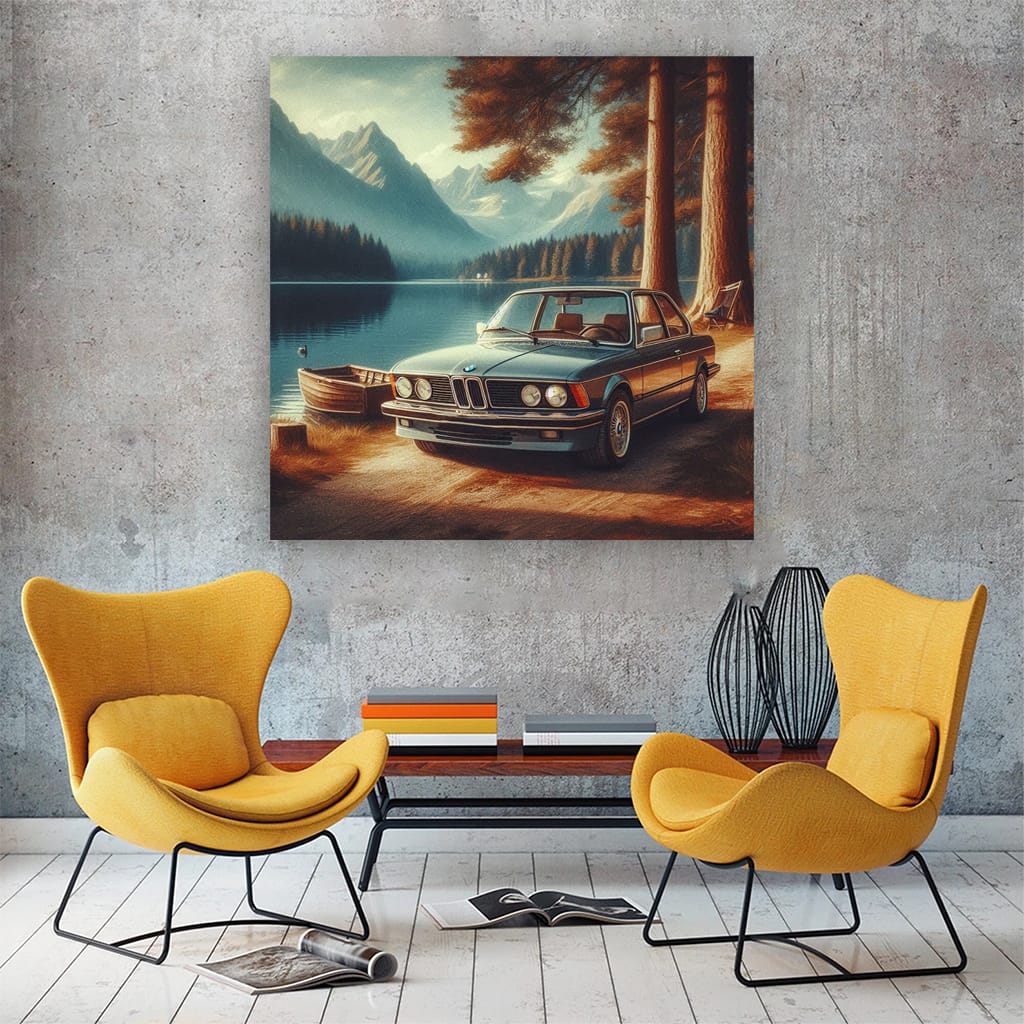 Bmw Old Coupe La Wall Art