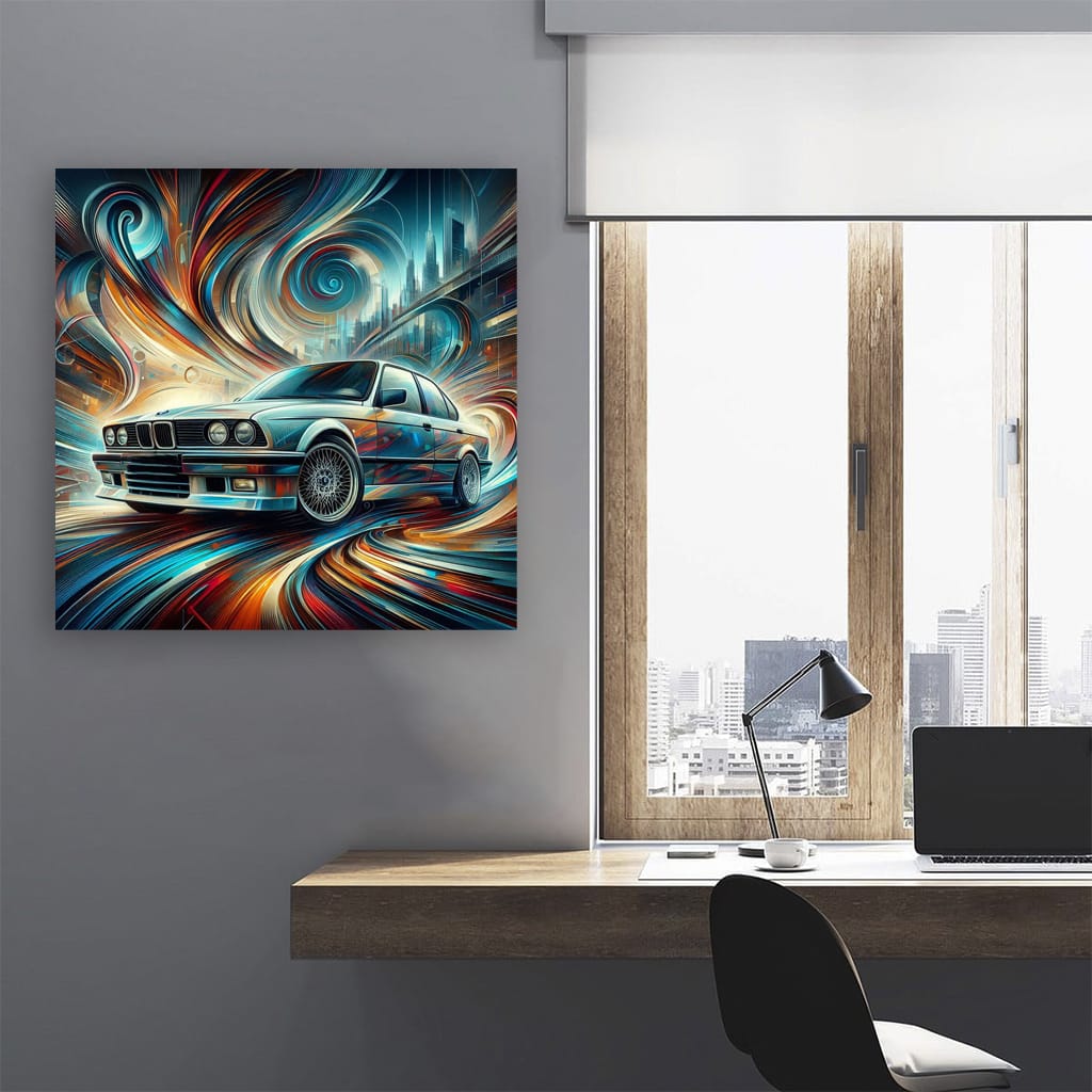 Bmw Old Absctra Wall Art