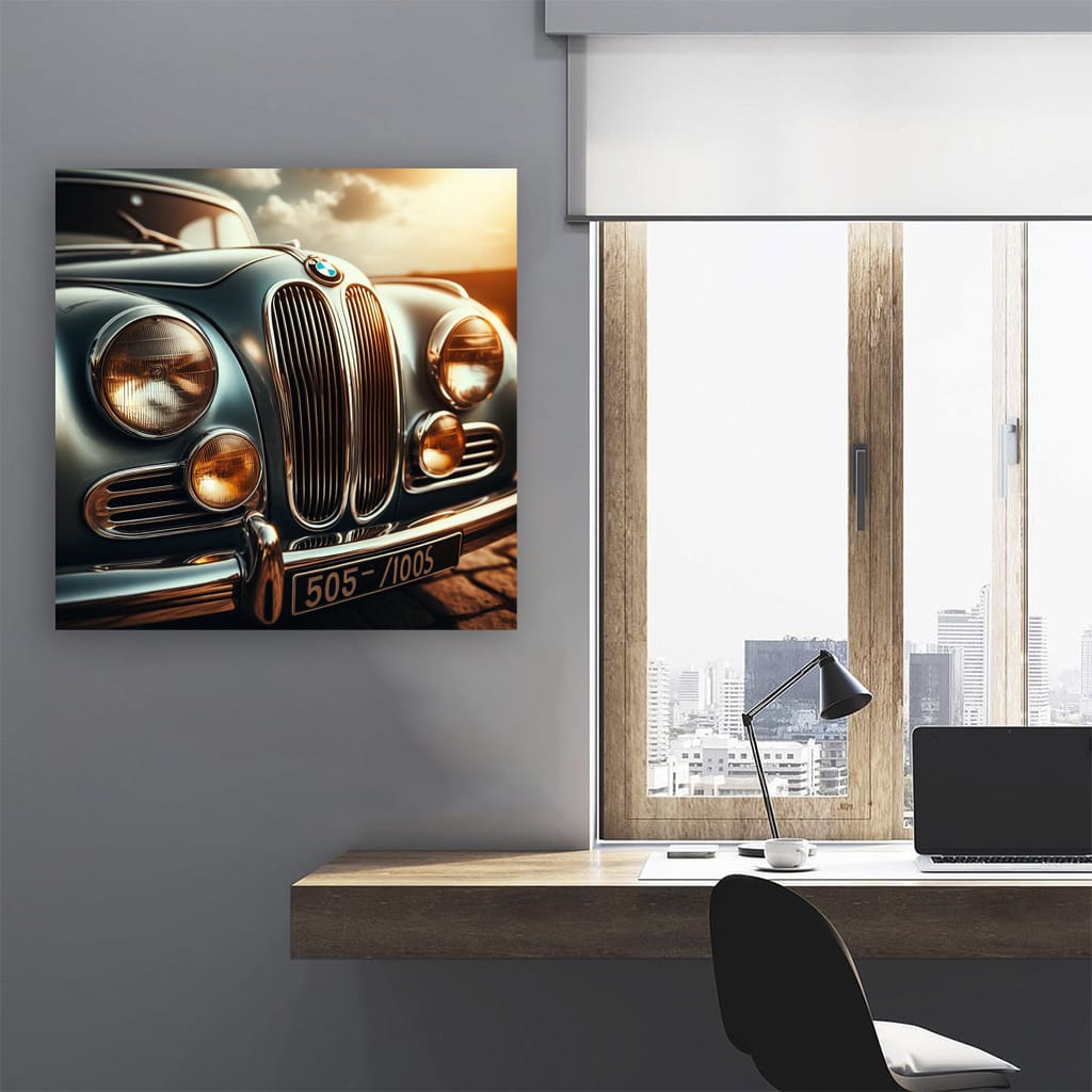 Vintage BMW Hood - Classic Retro Style Elegance