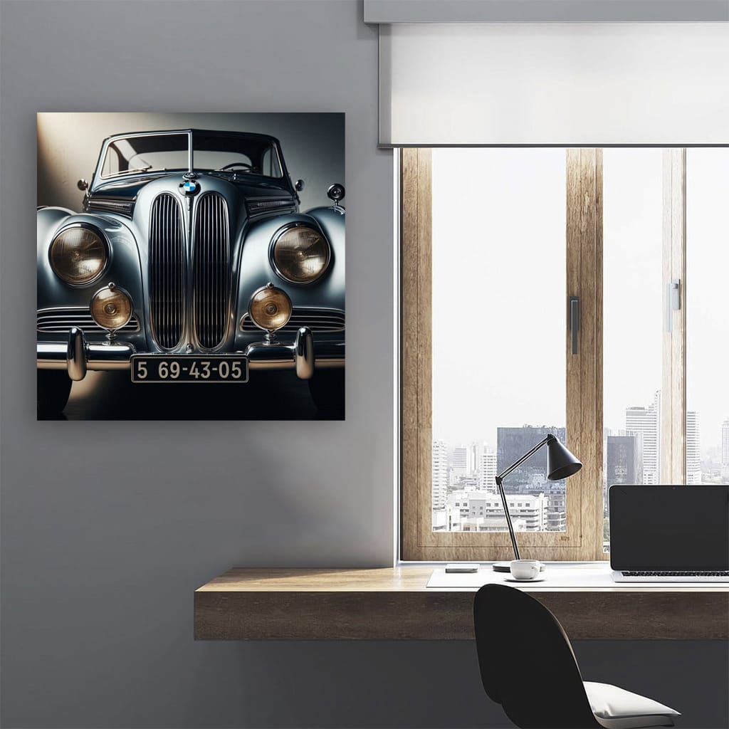 Bmw Old Retro Hood Wall Art