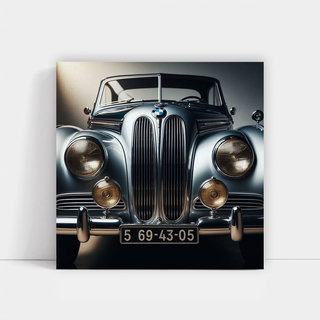 Bmw Old Retro Hood Wall Art