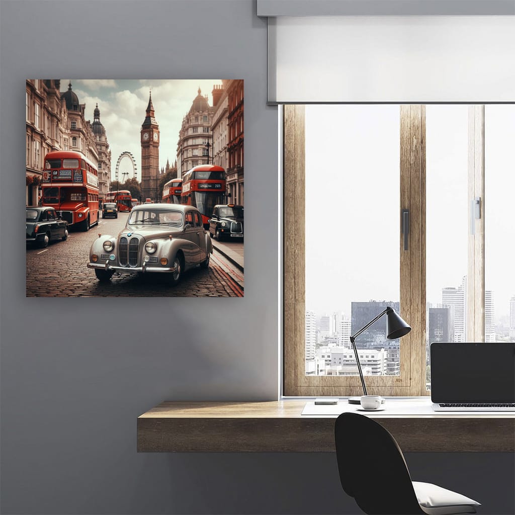 Bmw Old Retro Lond Wall Art