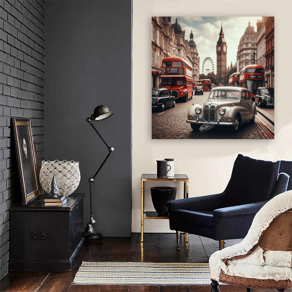 Bmw Old Retro Lond Wall Art