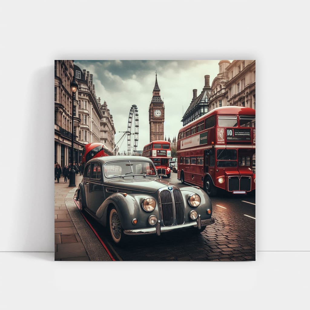 Bmw Old Retro London Wall Art