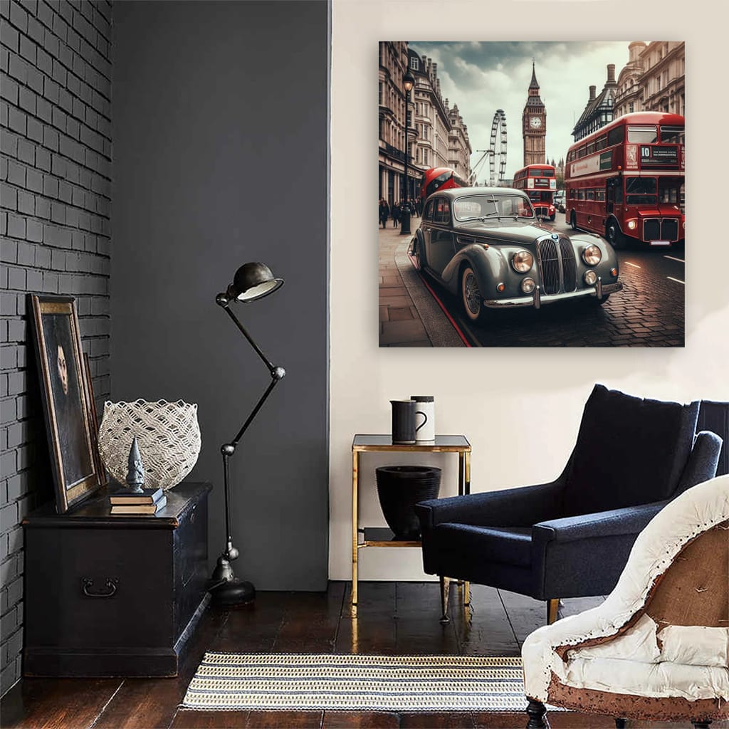 Bmw Old Retro London Wall Art