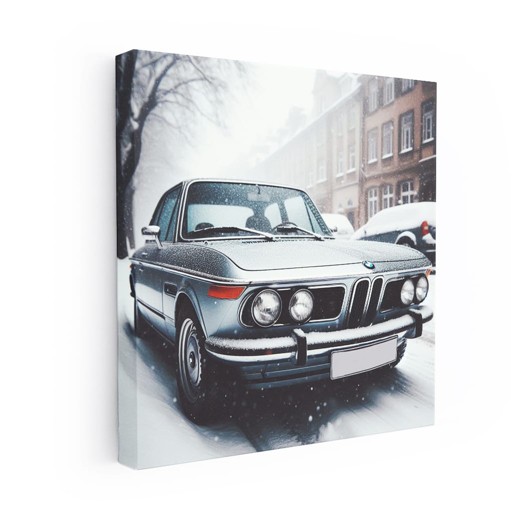 Bmw Old Retro Snowfa Wall Art