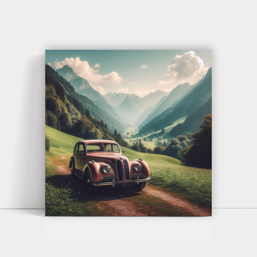 Bmw Old Retro Vall Wall Art