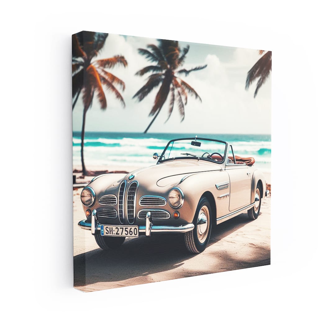 Bmw Retro Cabrio On Bea Wall Art