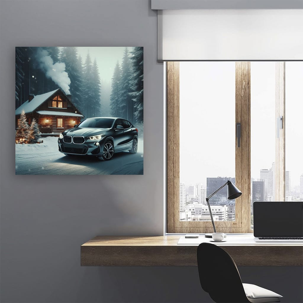 Bmw X2 Wint Wall Art