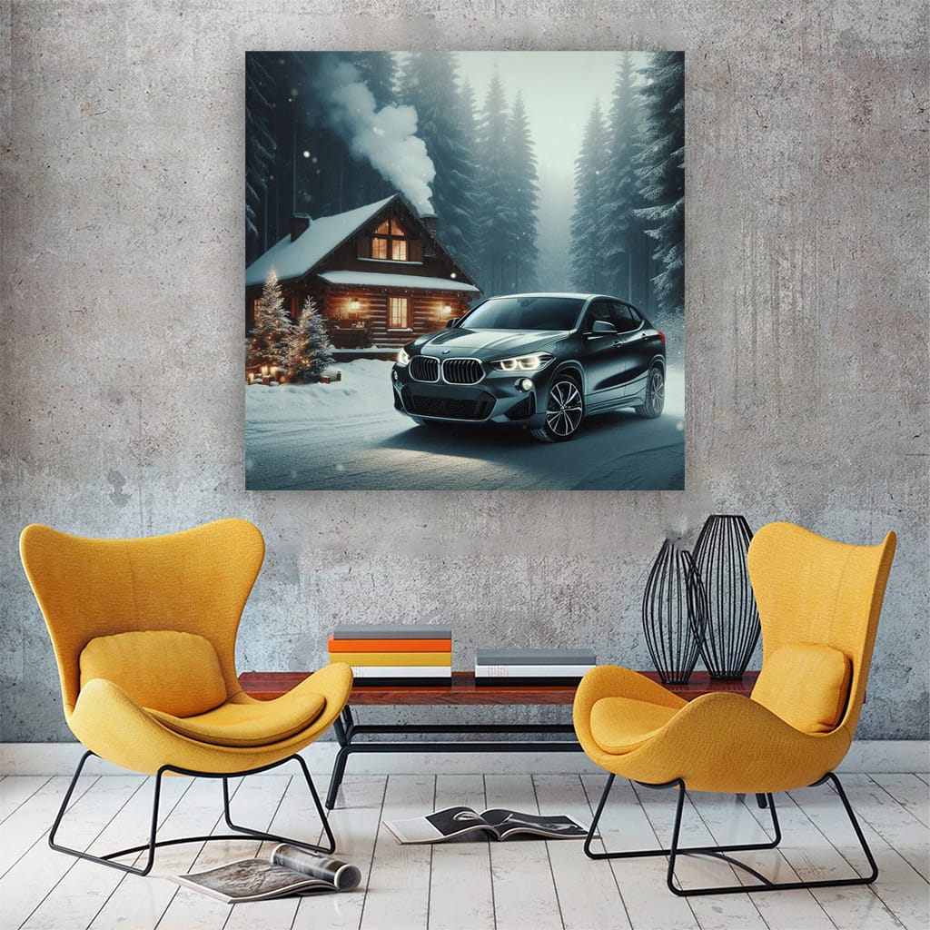 Bmw X2 Wint Wall Art