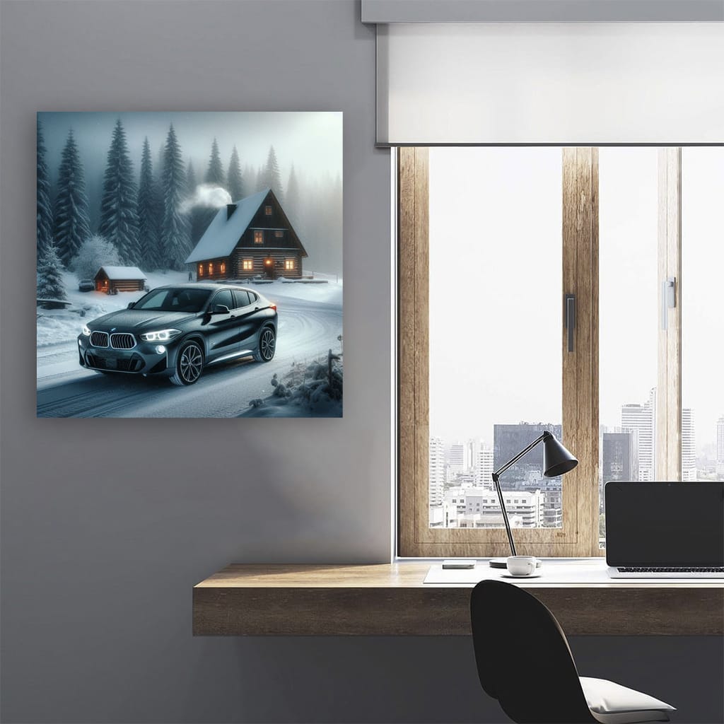 Bmw X2 Winter Wall Art