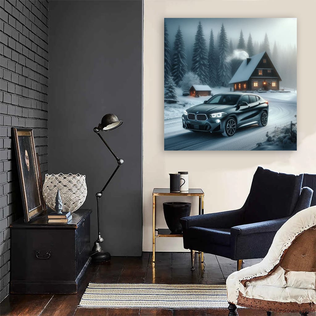 Bmw X2 Winter Wall Art