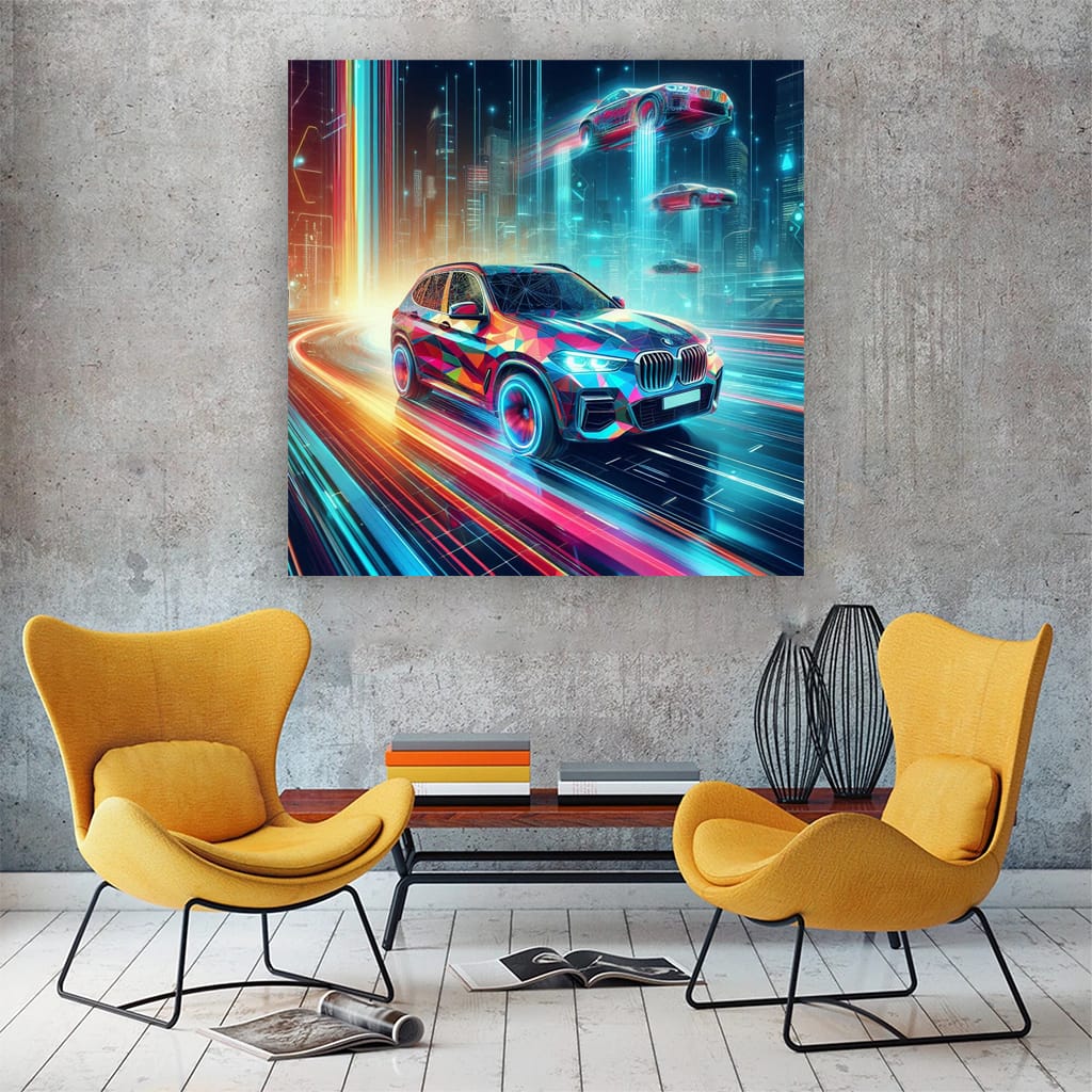 Bmw X3 Absctract Wall Art