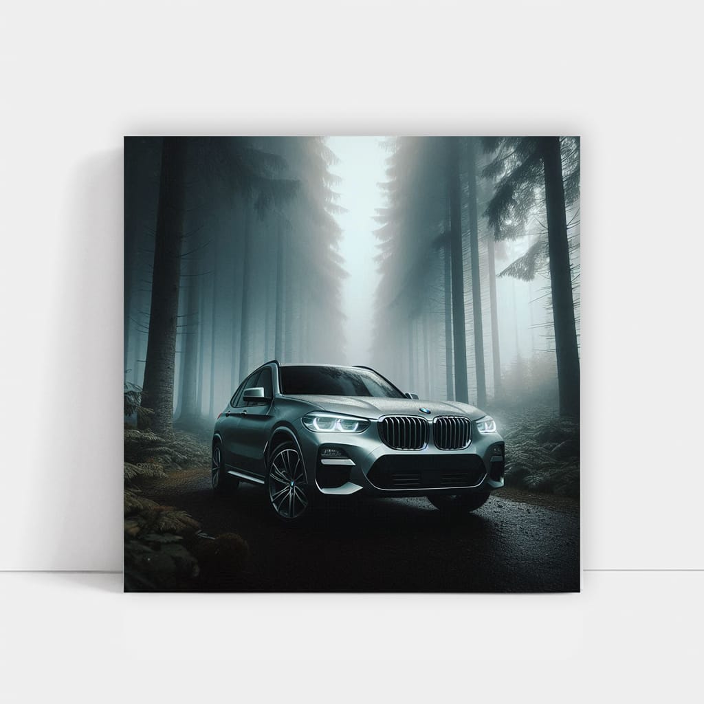BMW X3 in Fog - Elegance Meets Power on Road