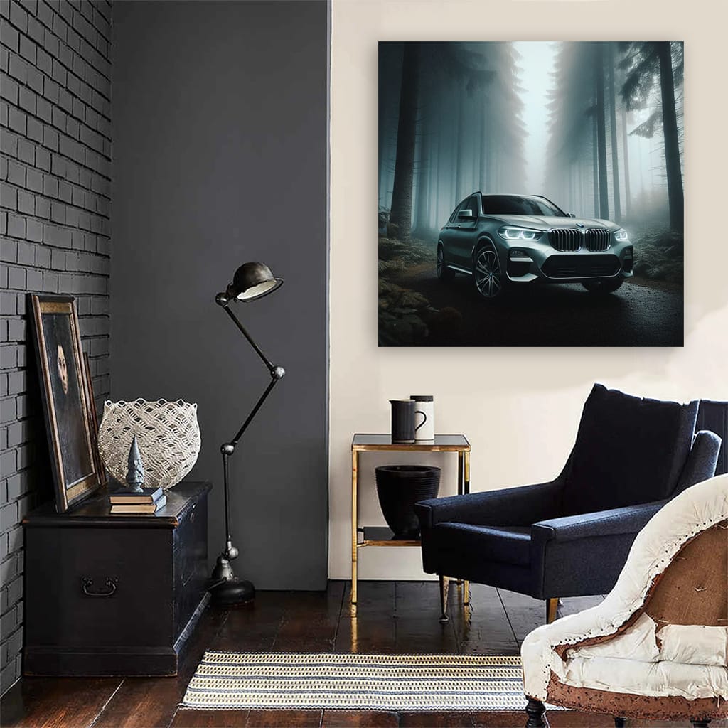 BMW X3 in Fog - Elegance Meets Power on Road