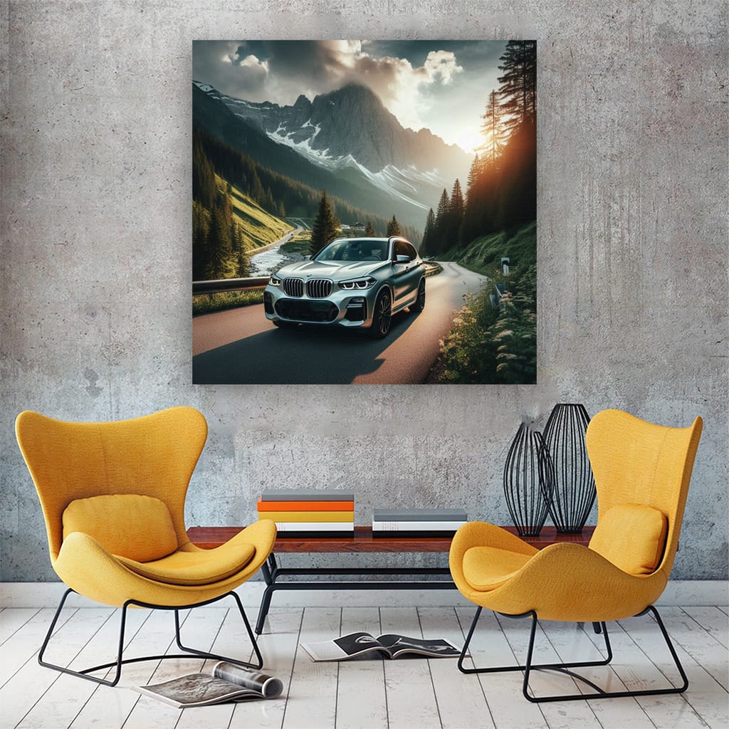 Bmw X3 Mountain Wall Art