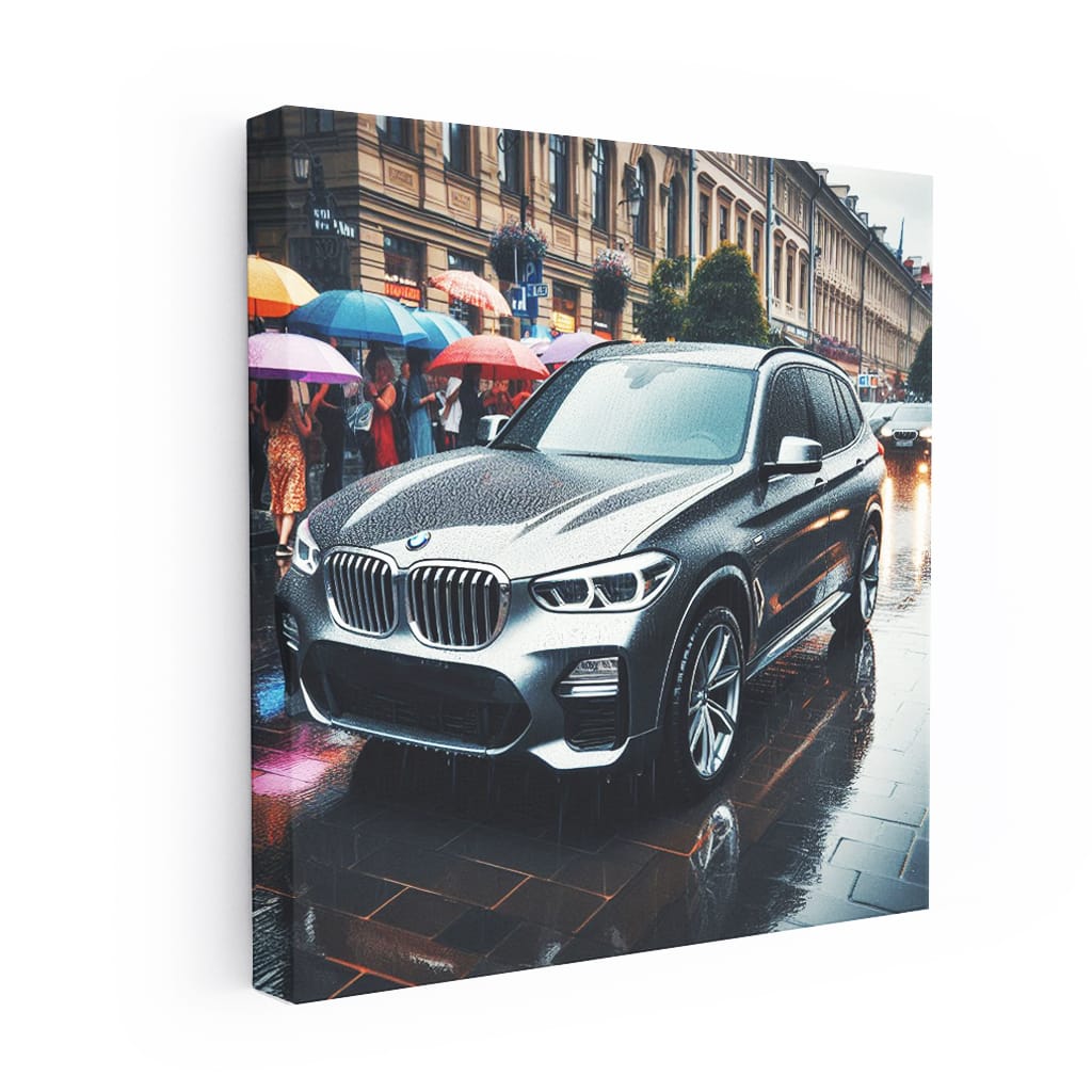 Bmw X3 Rainy Weather Wall Art