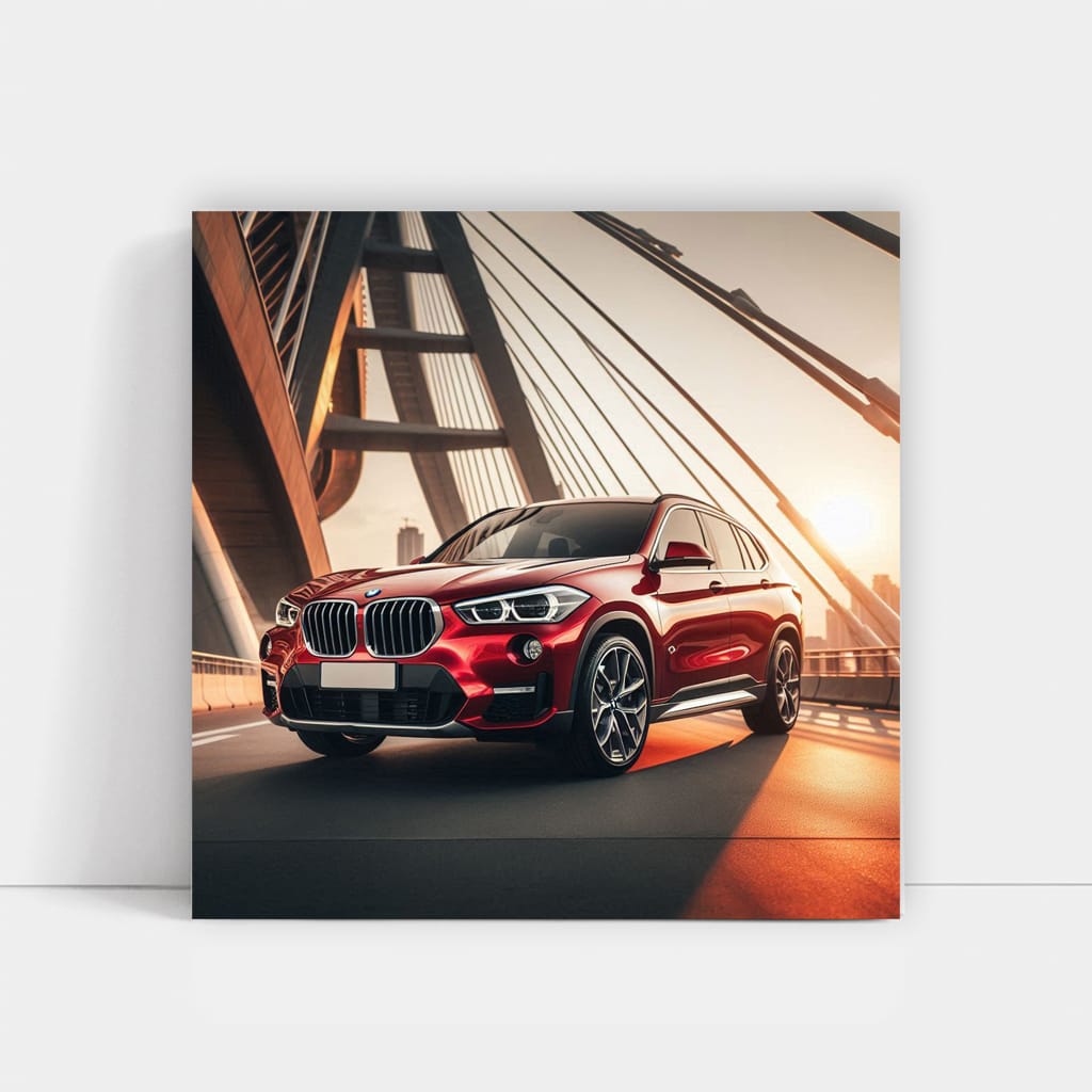 BMW X3 on Red Bridge - Elegance Meets Power in Motion