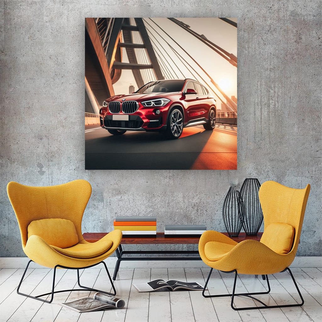 Bmw X3 Red Bridge Wall Art