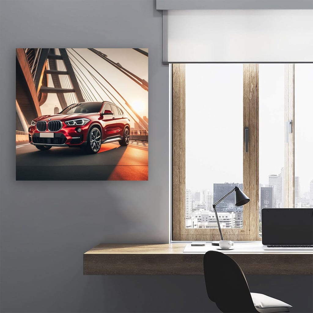 Bmw X3 Red Bridge Wall Art