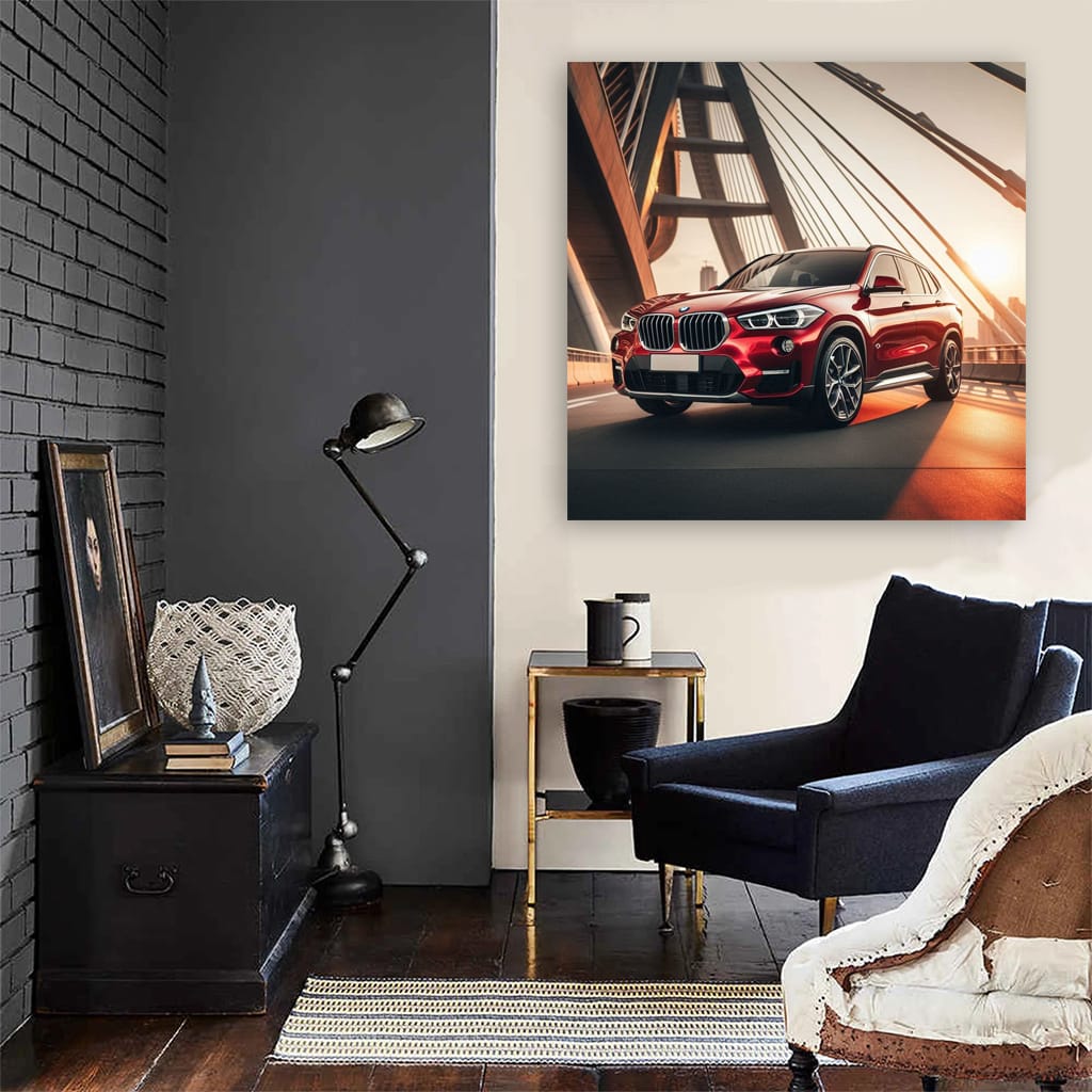 BMW X3 on Red Bridge - Elegance Meets Power in Motion