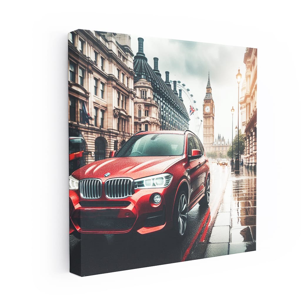 Bmw X3 Red Lond Wall Art