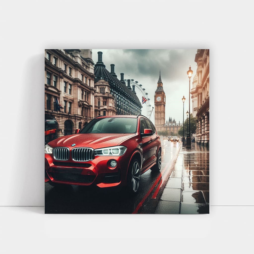 Bmw X3 Red Lond Wall Art