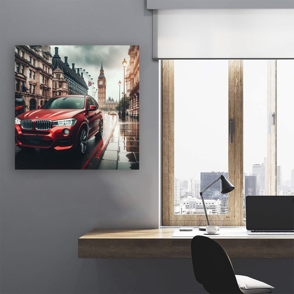 Bmw X3 Red Lond Wall Art