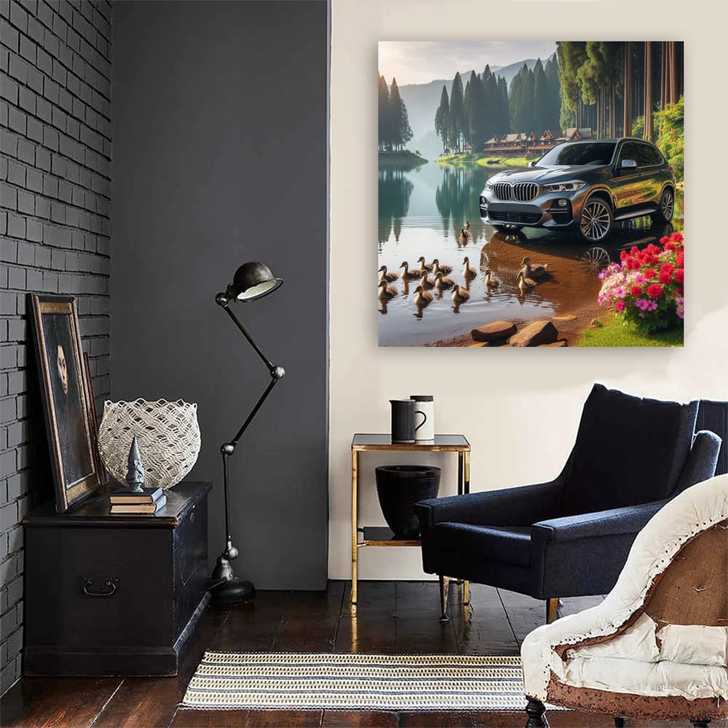 Bmw X5 Lake Wall Art