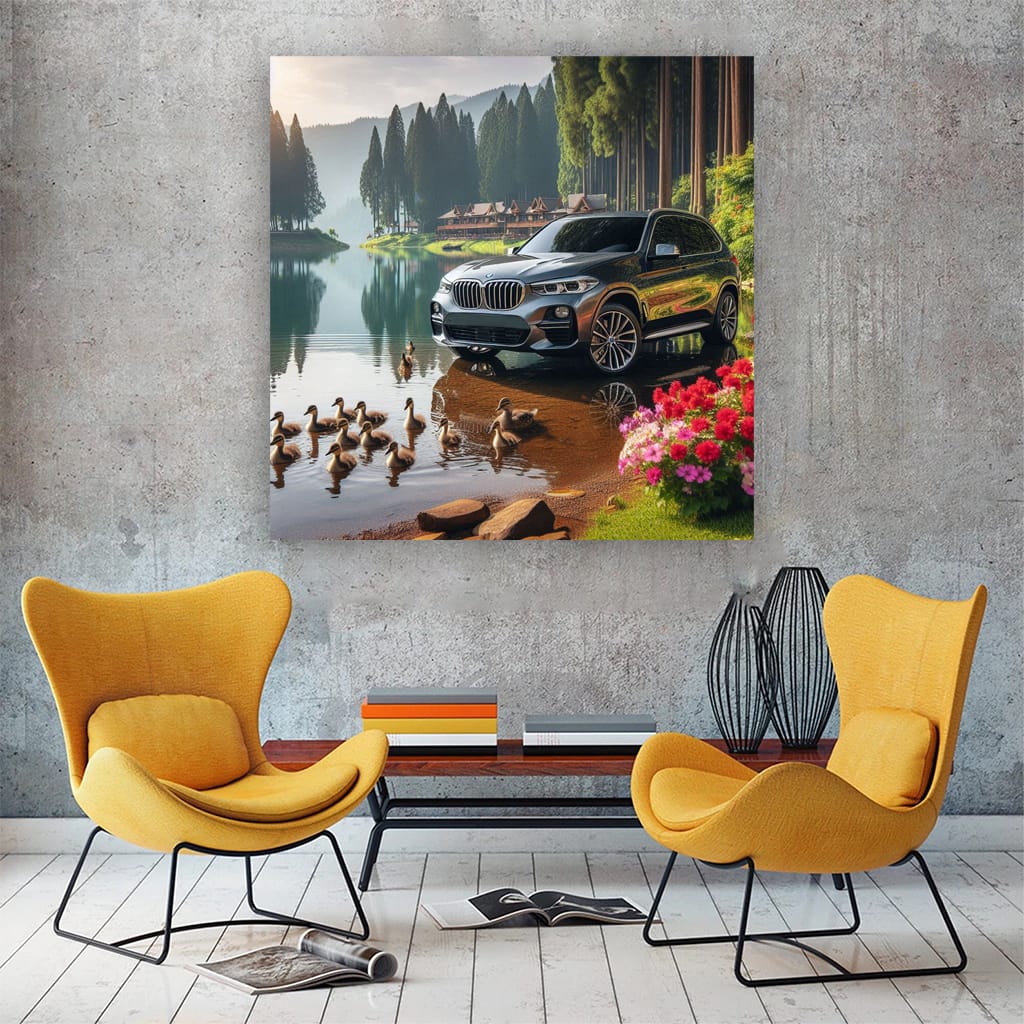 Bmw X5 Lake Wall Art