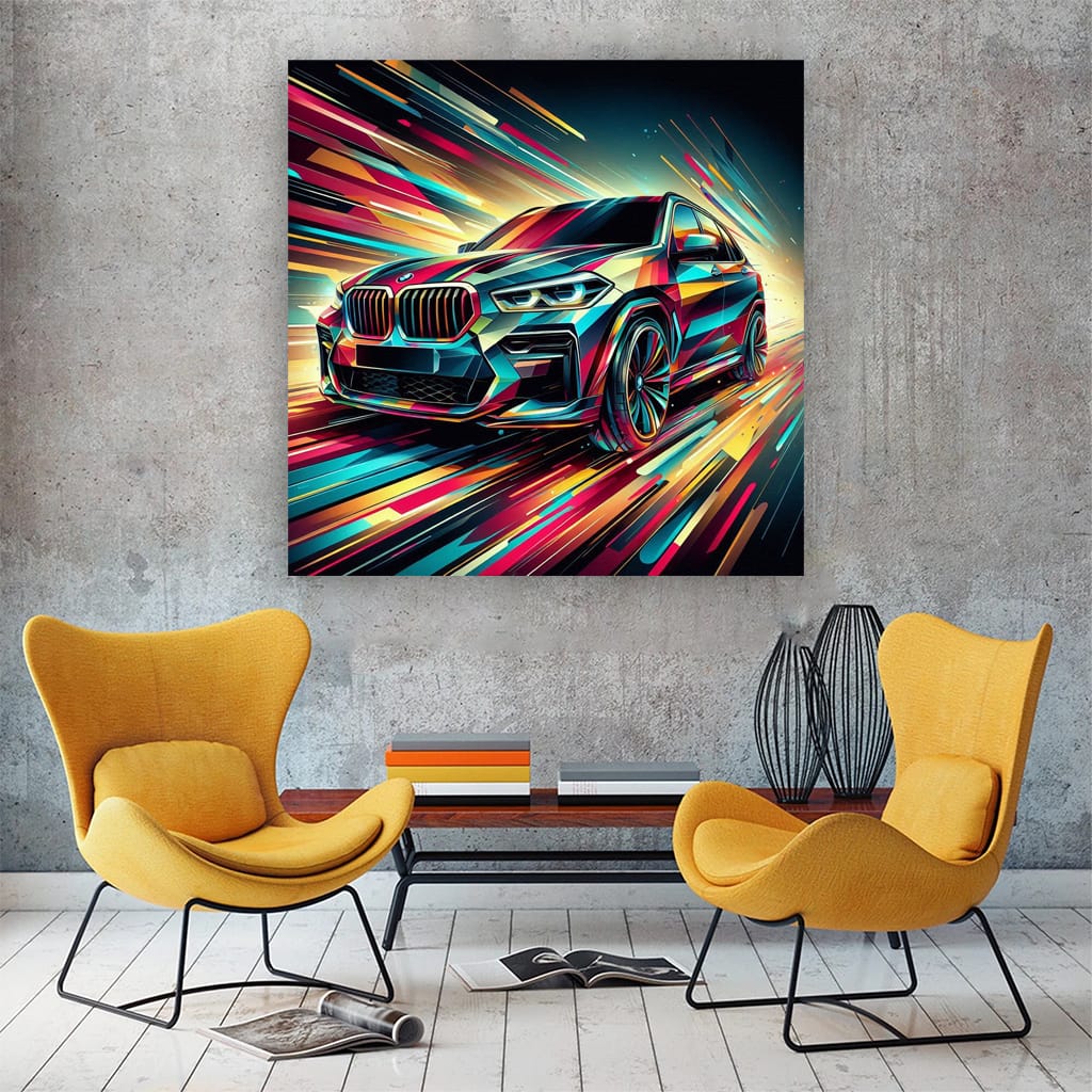 Bmw X5m Absctra Wall Art