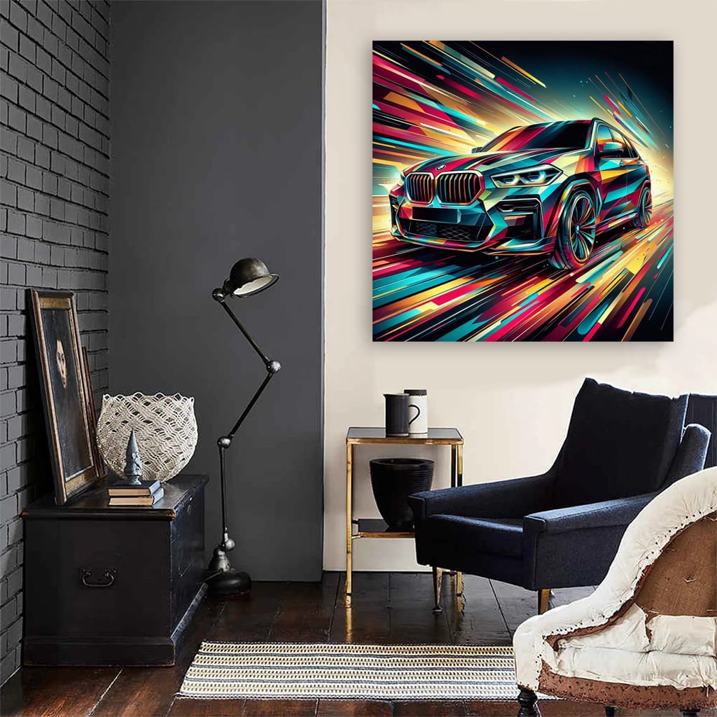 Bmw X5m Absctra Wall Art