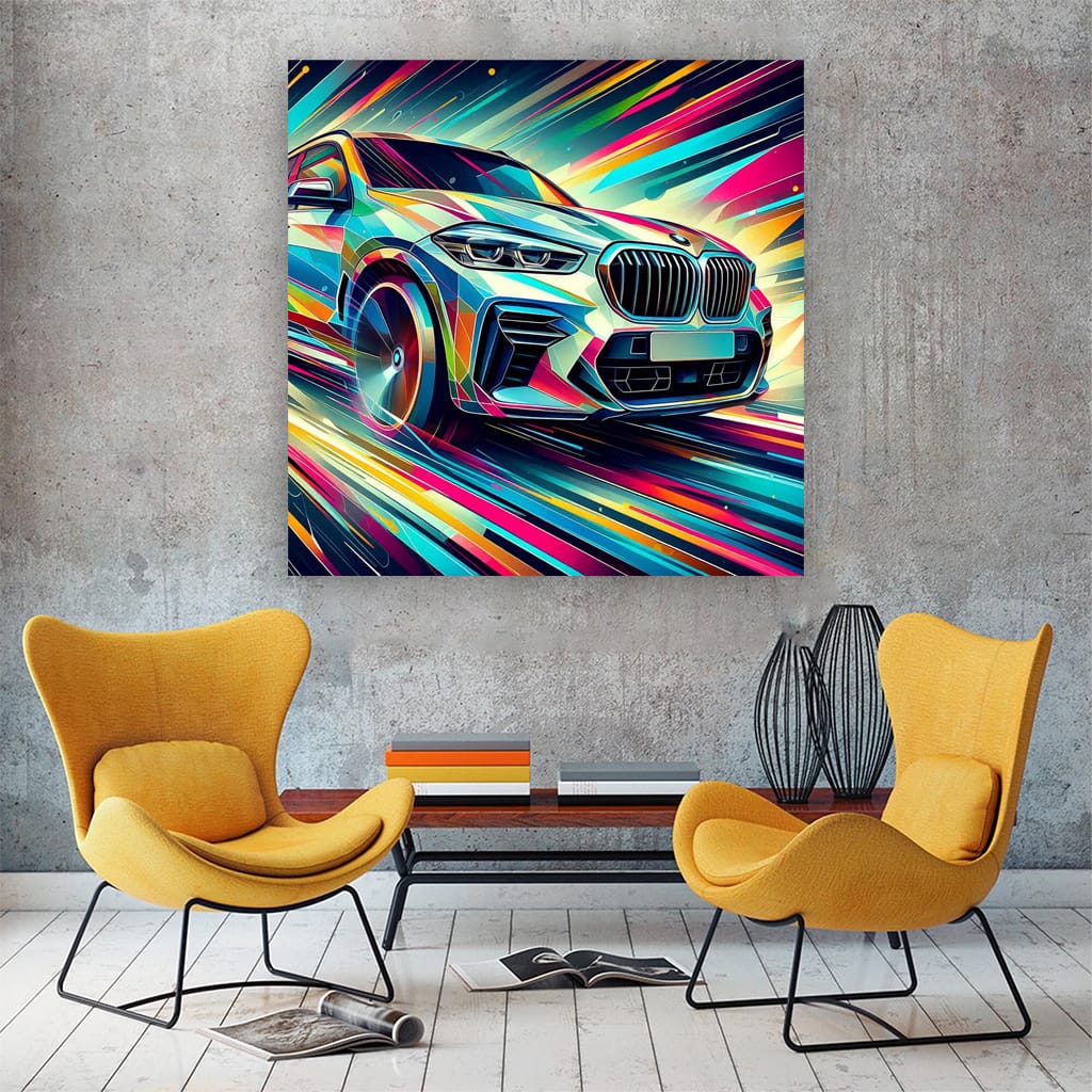 Bmw X5m Absctract Wall Art