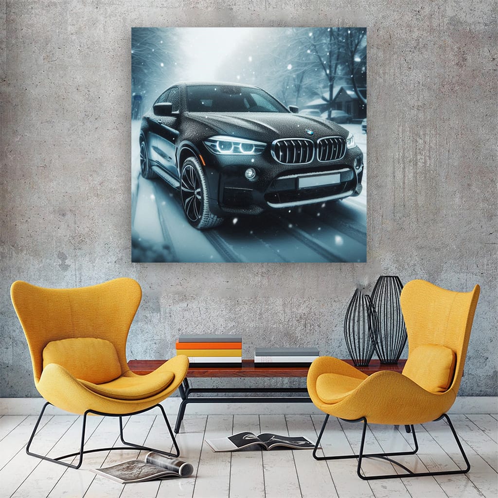 BMW X6 in Snowfall: Power Meets Elegance in Winter