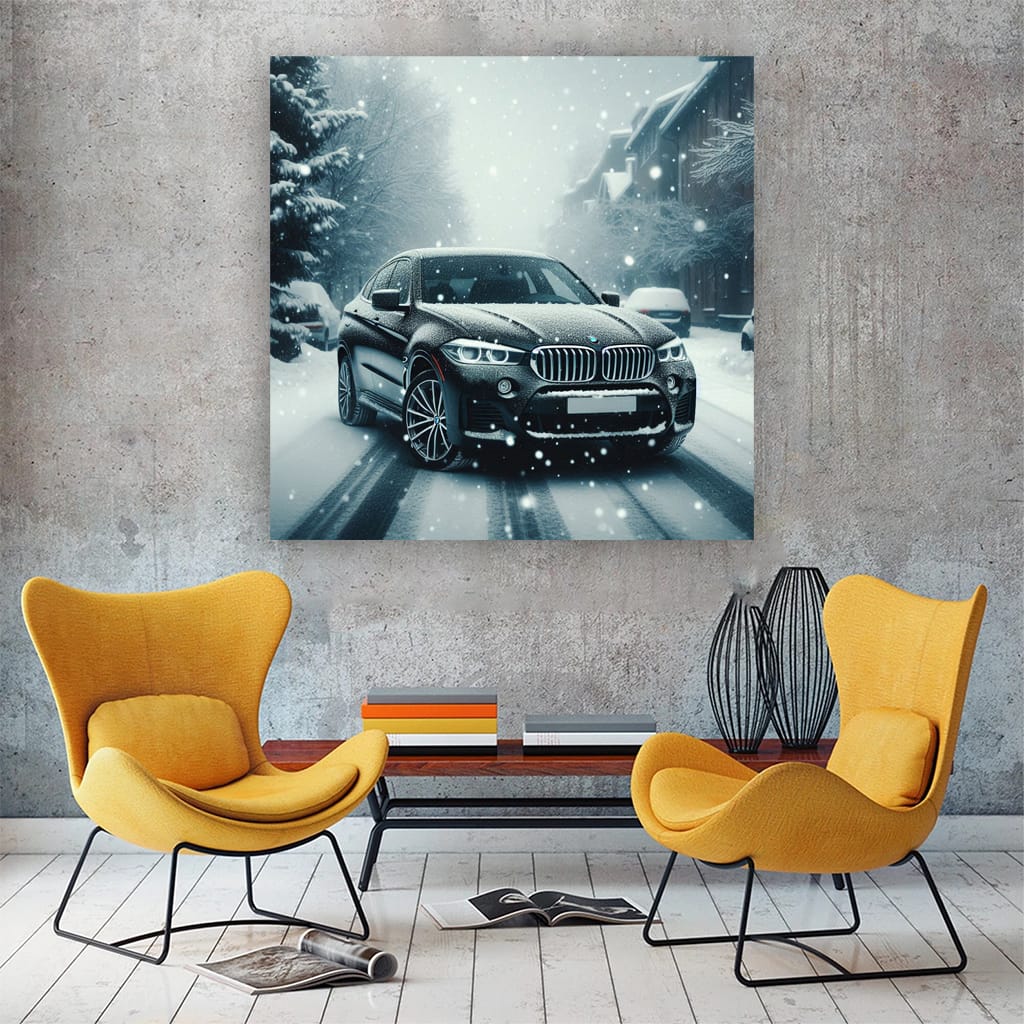 Bmw X6 Snowfall Wall Art