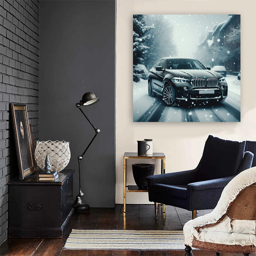 Bmw X6 Snowfall Wall Art