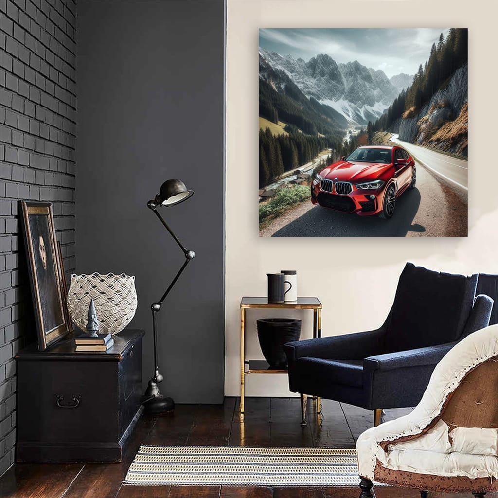 Bmw X6m Mountain Wall Art