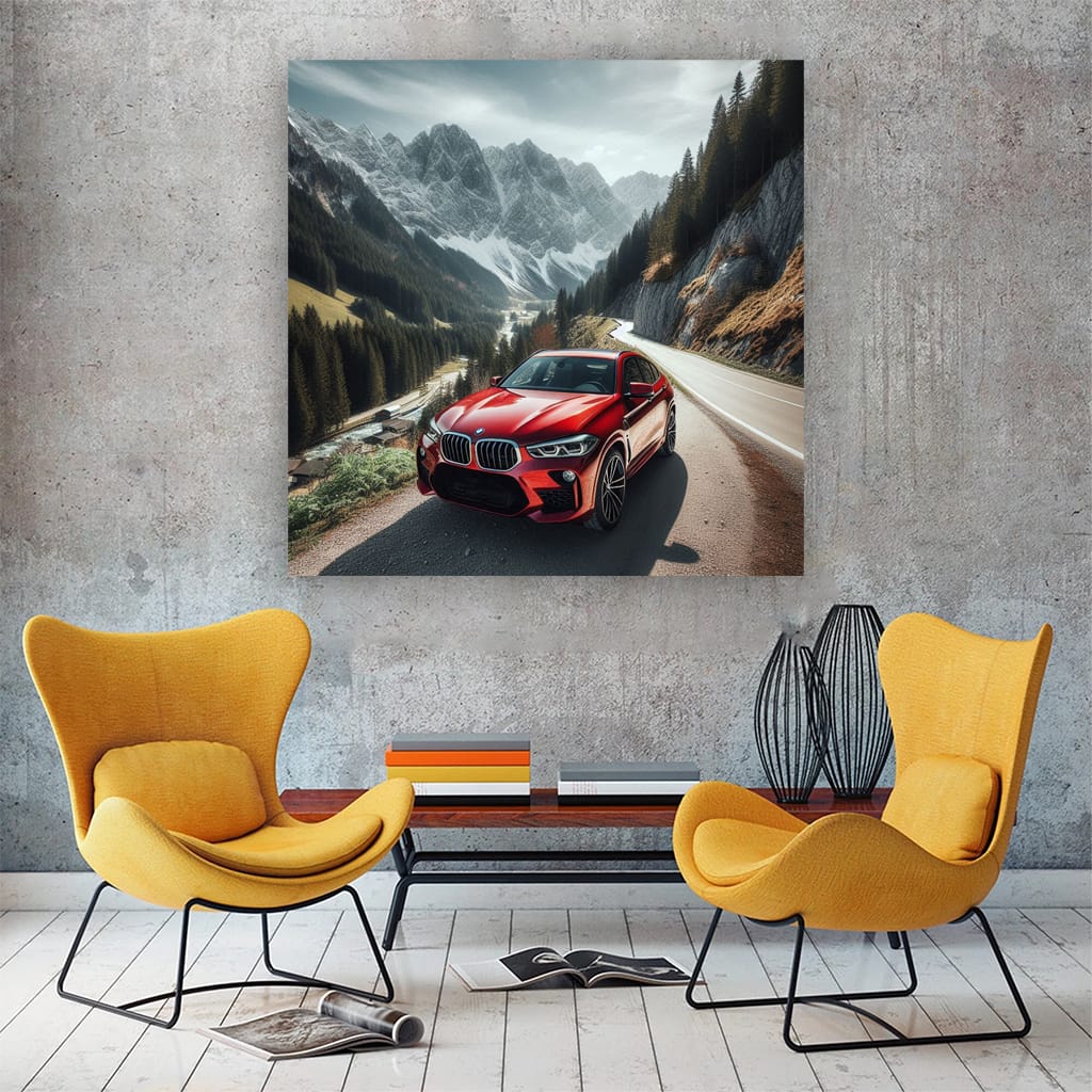 Bmw X6m Mountain Wall Art