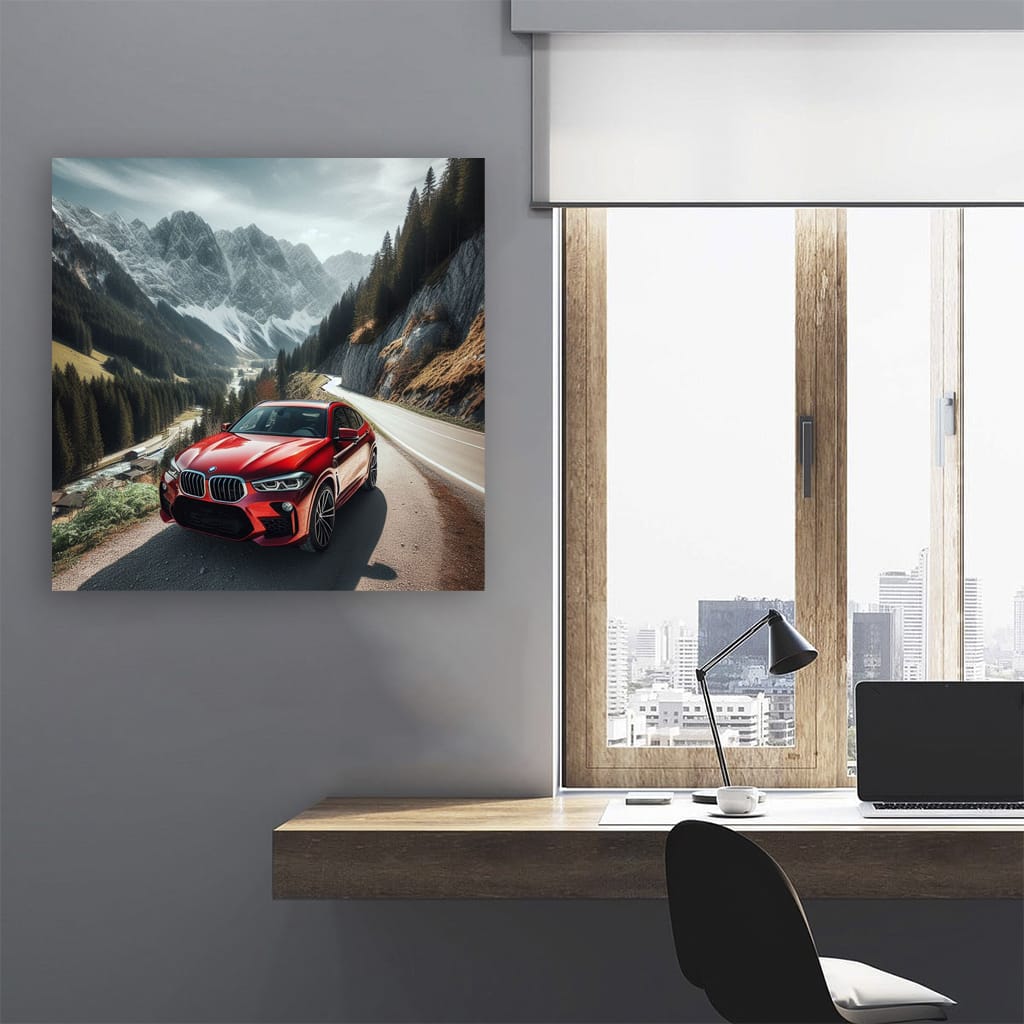 Bmw X6m Mountain Wall Art