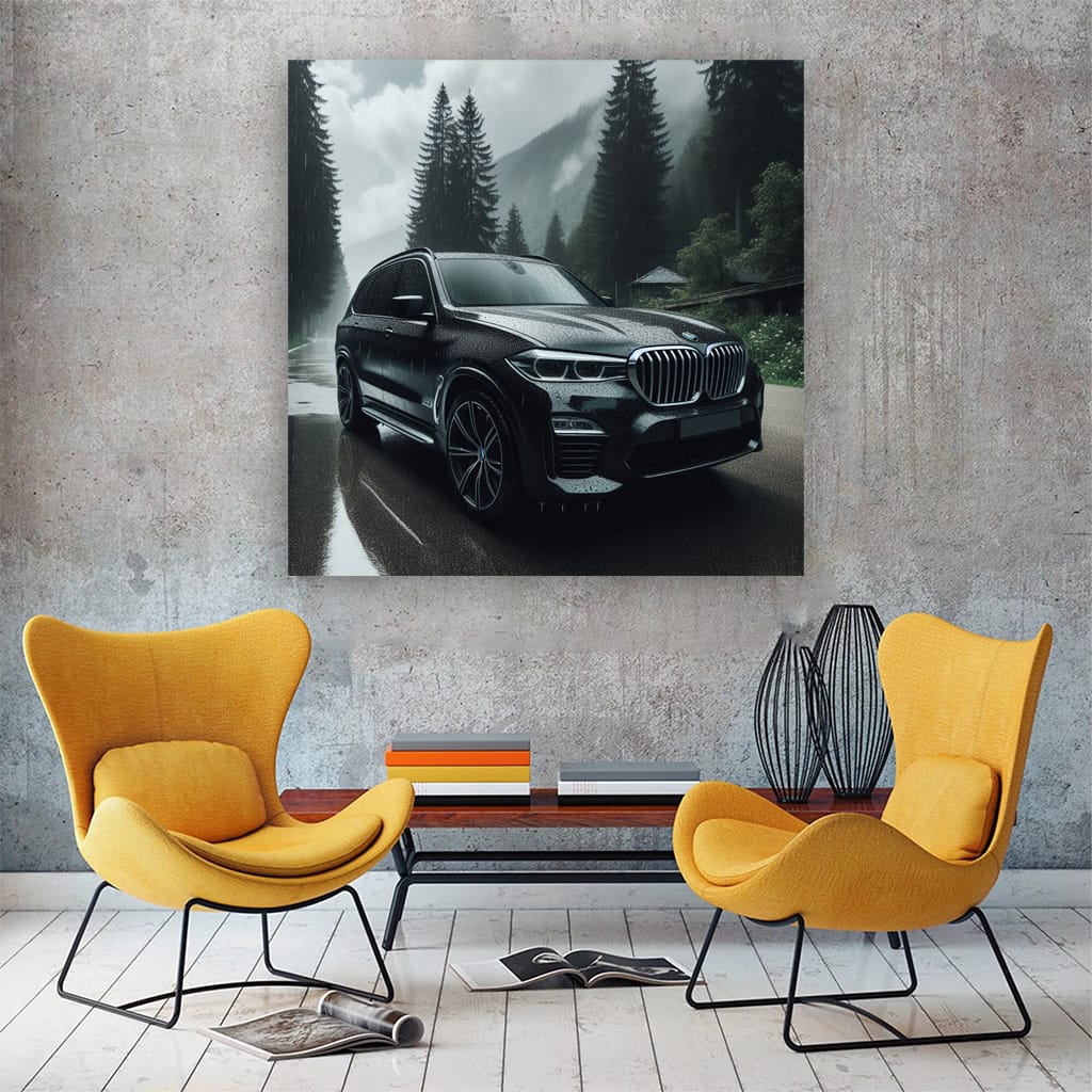 Bmw X7 Cloudy Weath Wall Art