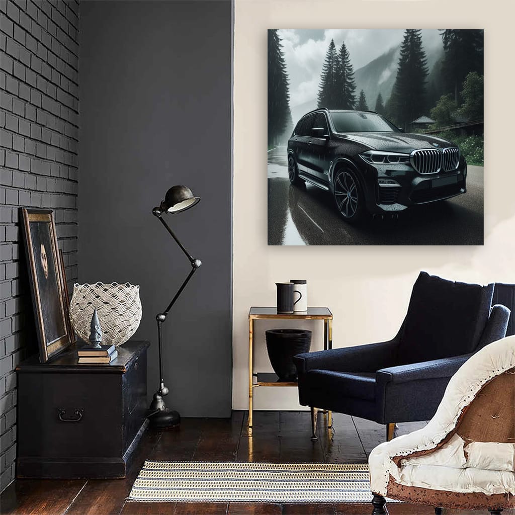 Bmw X7 Cloudy Weath Wall Art