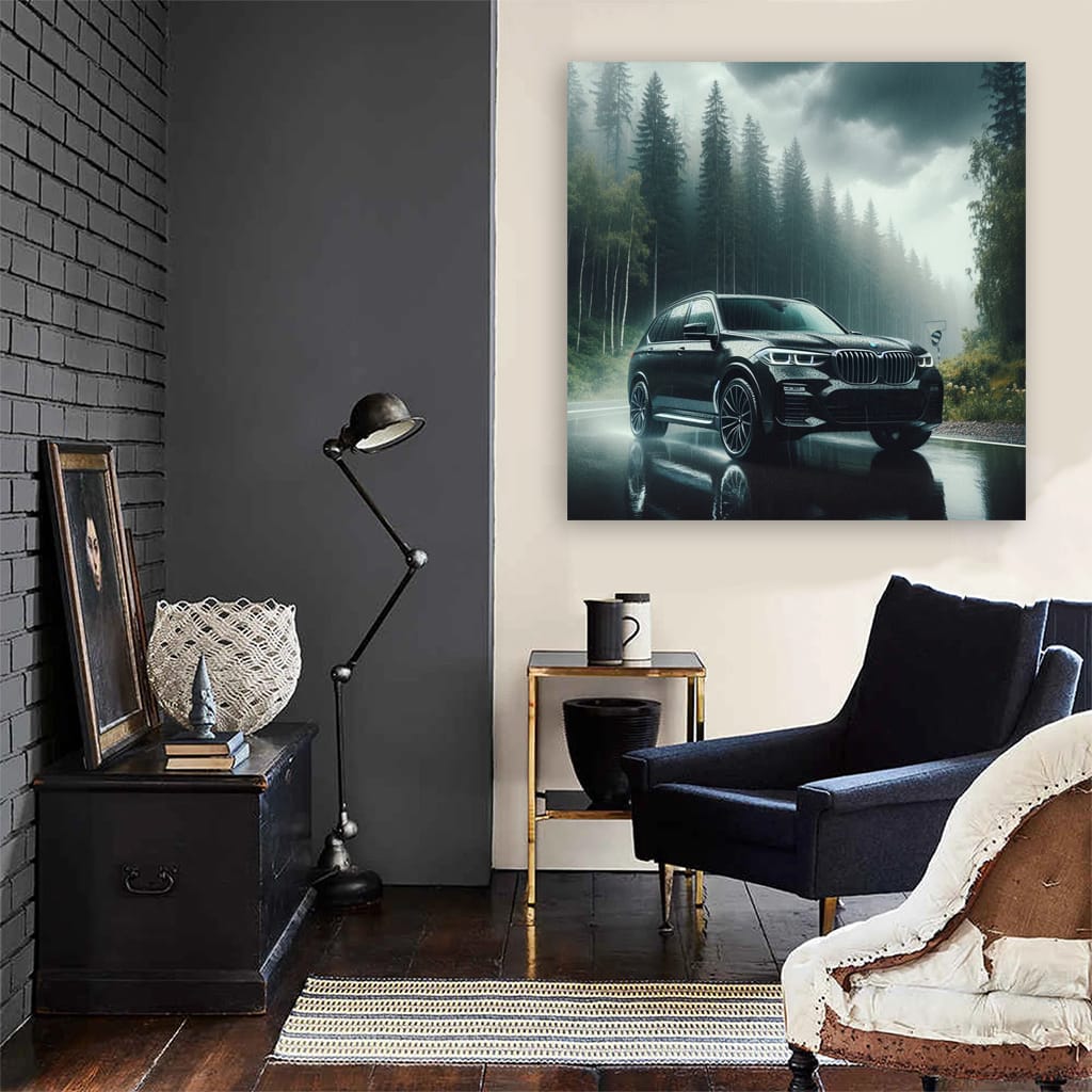 BMW X7 in Overcast Skies - Luxury Meets Power on Road